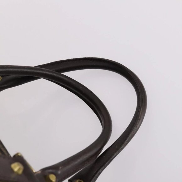 FENDI Zucca Canvas Boston Bag Black Brown Auth 141285 - Picture 10 of 16